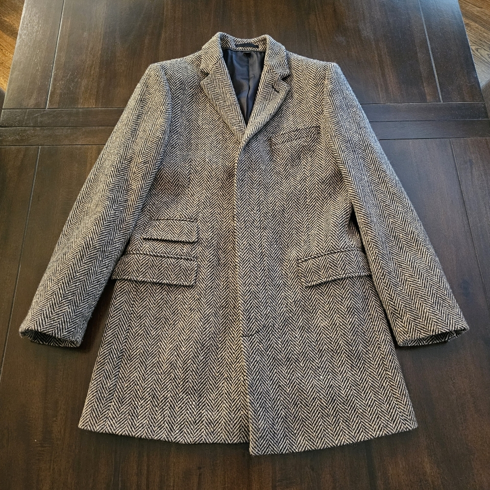 J. Crew Ludlow Topcoat In Irish Herringbone Tweed size 38R